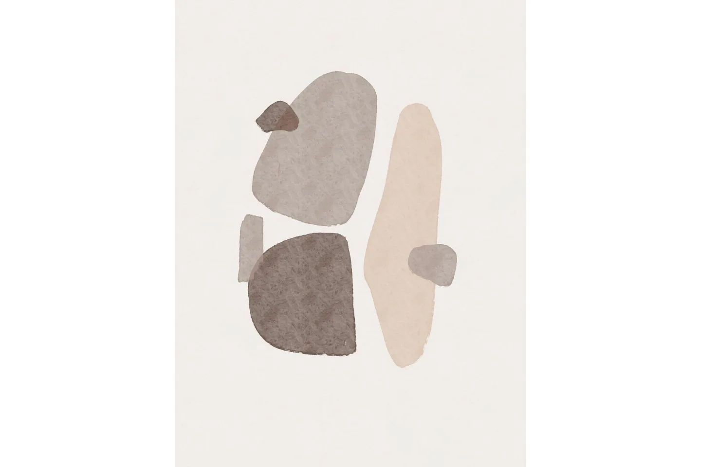 Poster Shapes 30x40 cm - Svart/Vit