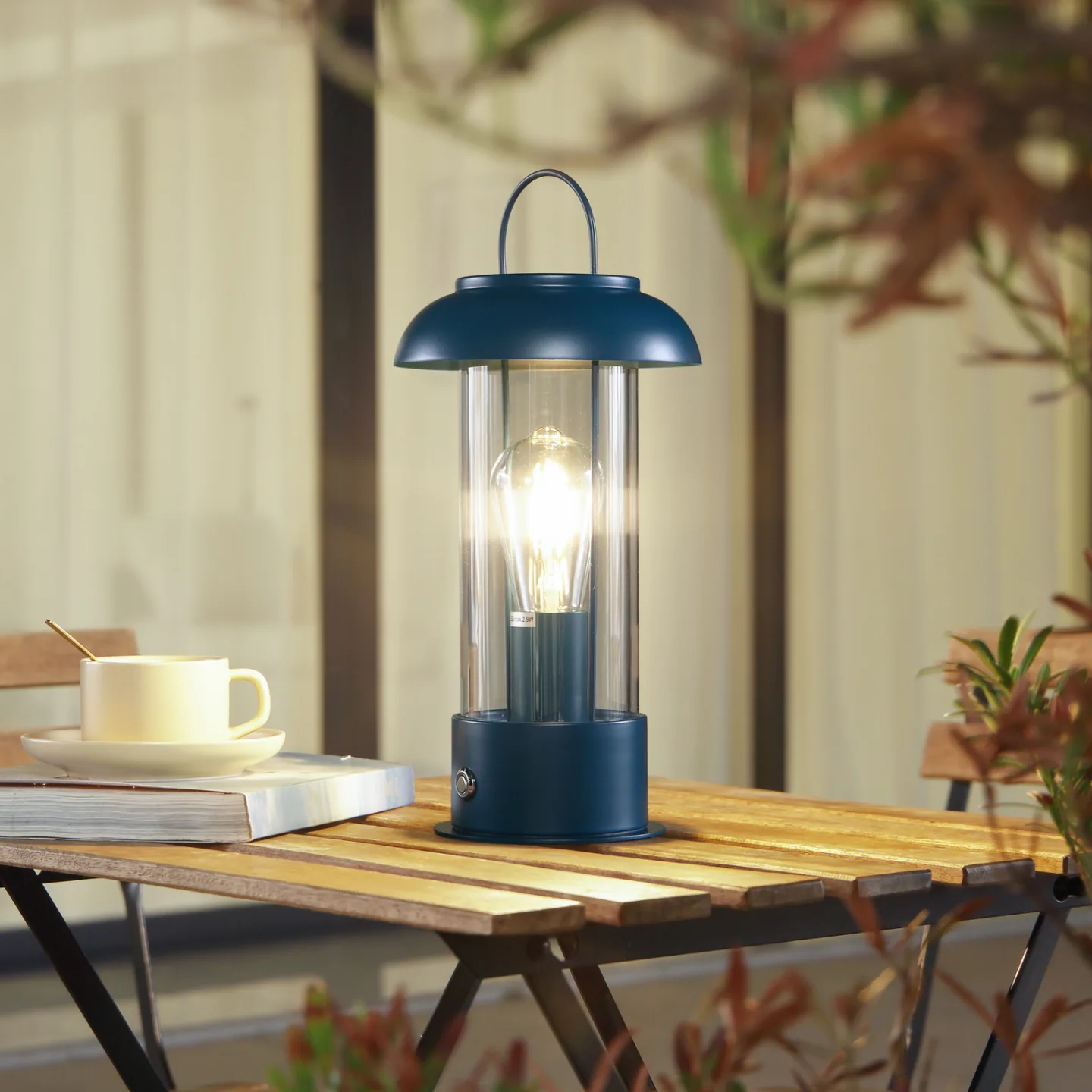 Yvette Portable Bordlampe IP44 Blue - Lindby - Terrasse - Moderne - Metal - Med én lyskilde