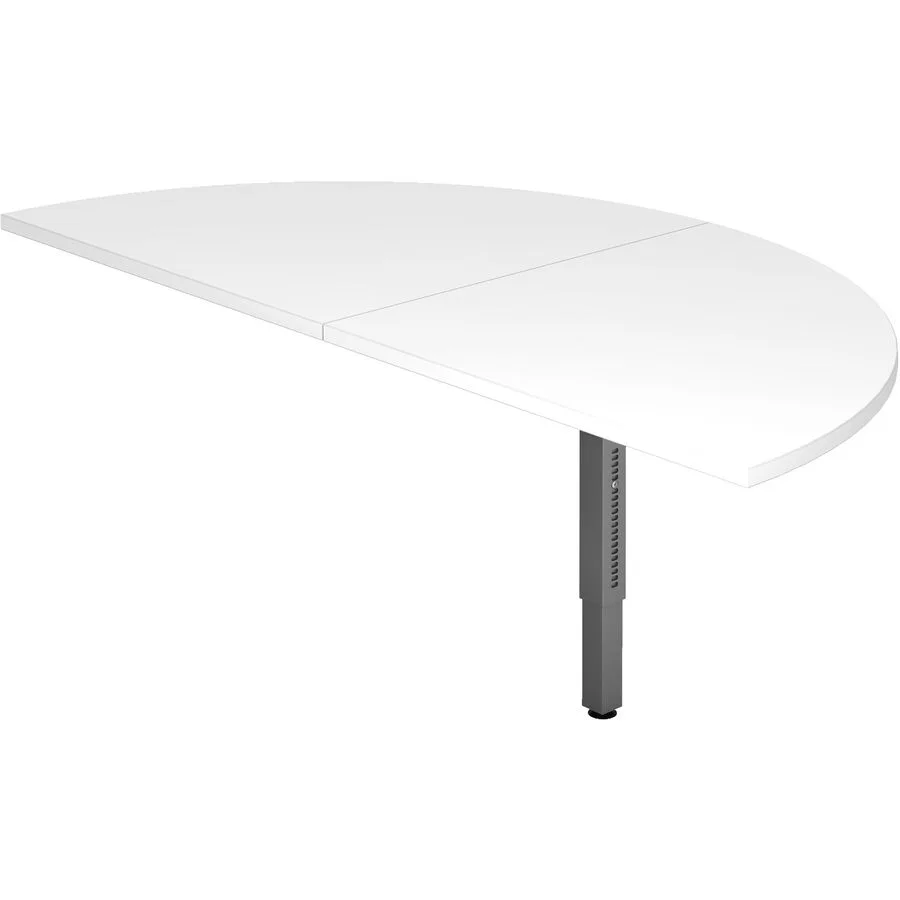 Anbautisch Office Weiss Holz 160 cm - Material: Holzwerkstoff