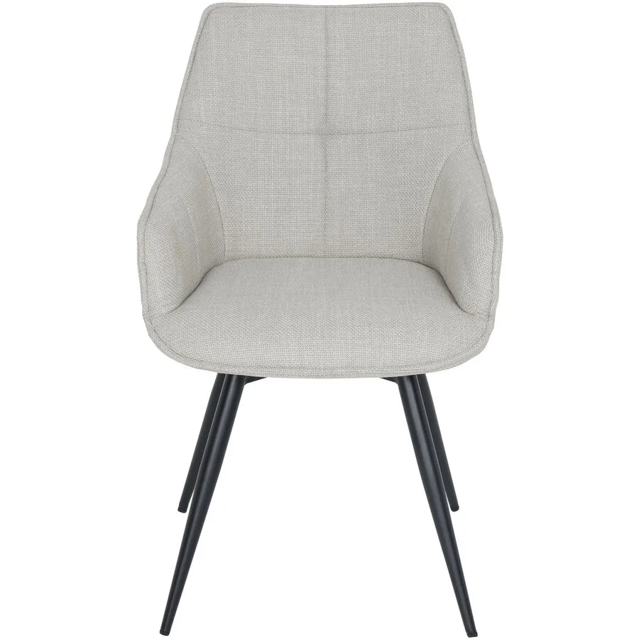 Stuhl Binco Beige/Schwarz Polyester/Metall