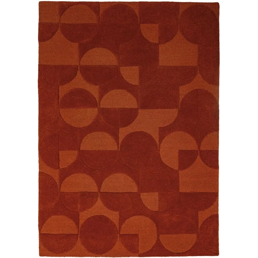 Teppich Gabby Terrakotta Symmetrie 100% Wolle 160 x 230 cm