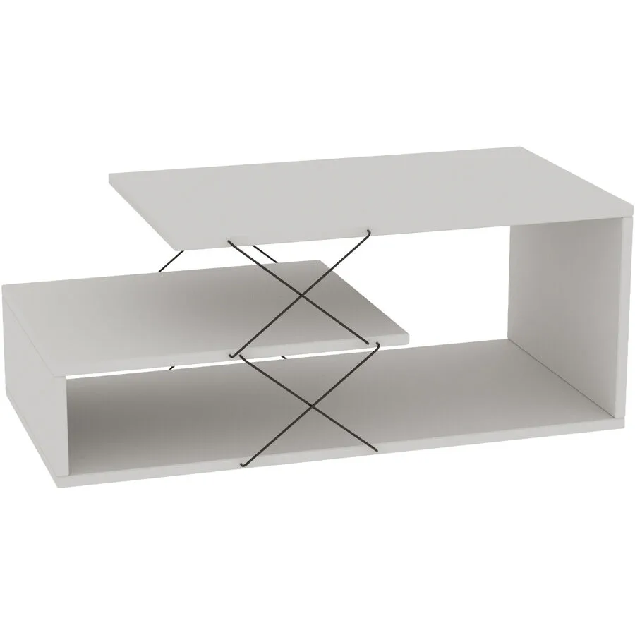 Salontisch Yasam weiss Melaminbeschichtete Spanplatte B 100 T 50 cm