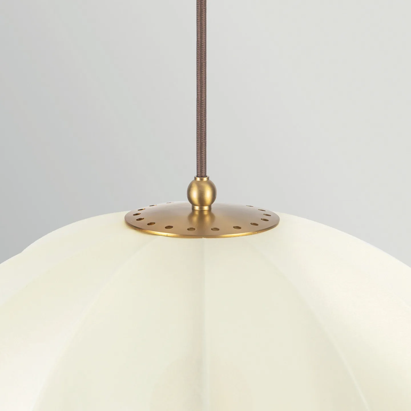 Crosby Hängelampe, beige/gold, Ø 46 cm, 4 x E14 - Elstead - Wohnzimmer - Vintage - Metall - Mehrflammig