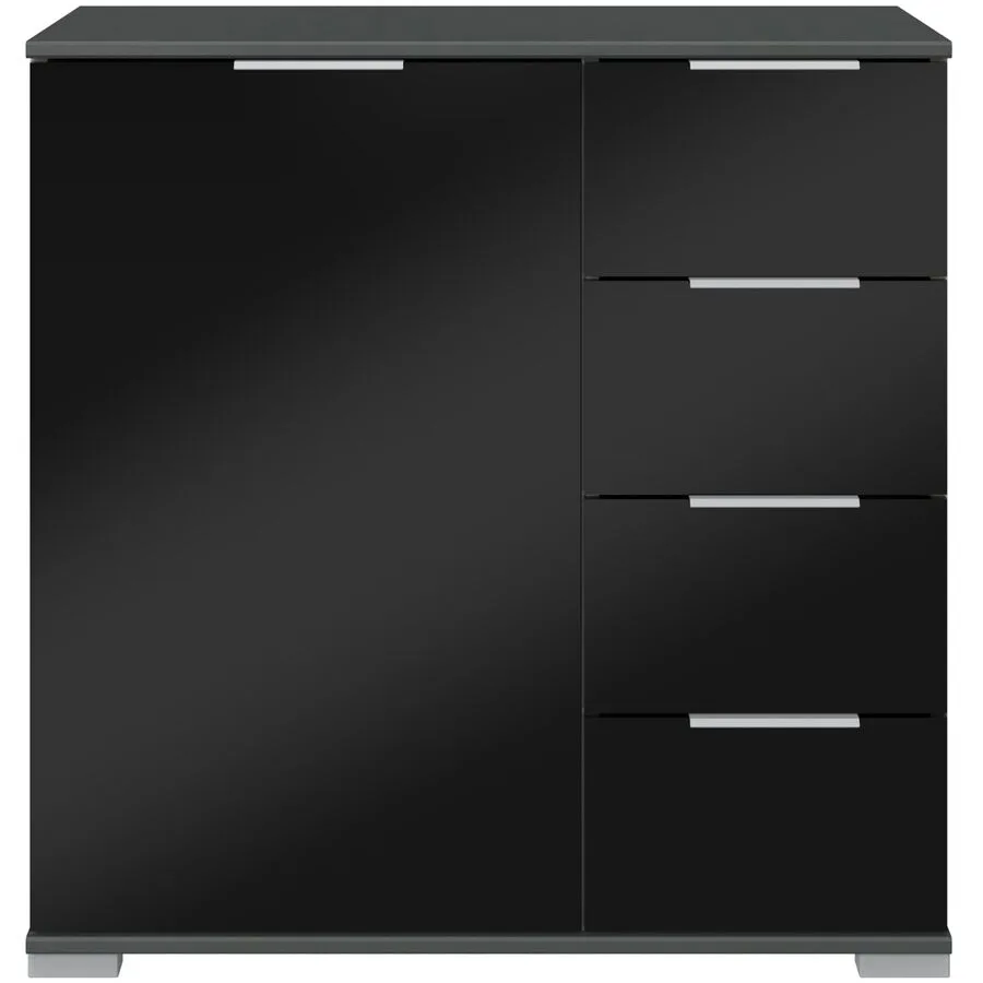 Kommode Peyton C schwarz Holzwerkstoff B 81 H 83 cm