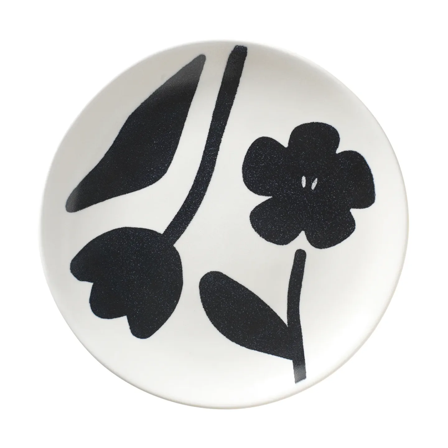 Broste Copenhagen Flora Teller Ø20 cm Black-off white