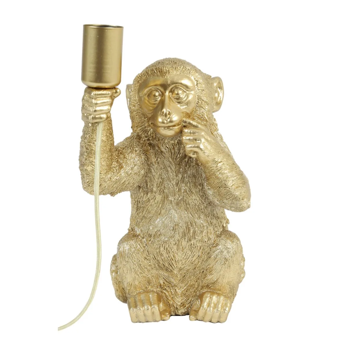 Light & Living - Monkey 34cm - Bordslampa - Guld