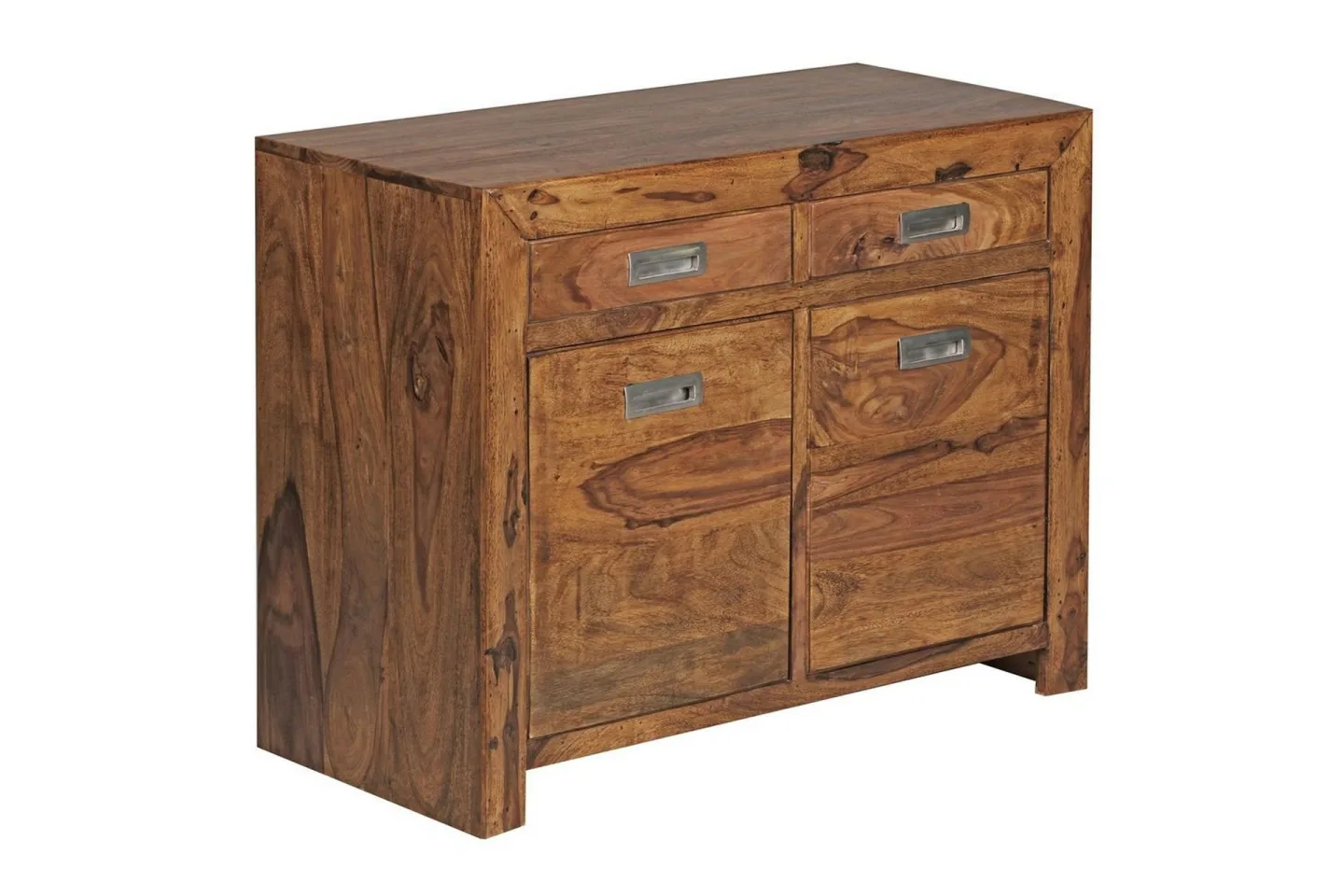 Sideboard Wohnling Massivt trä 90 cm 2 dörrar 2 lådor Lantstil -