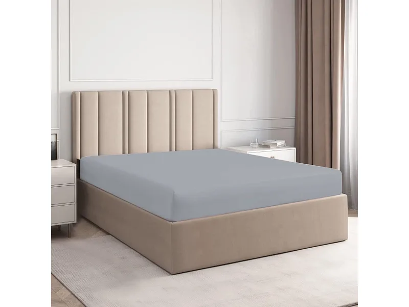 Fixleintuch DH PERCALE 90x200cm hellgrau