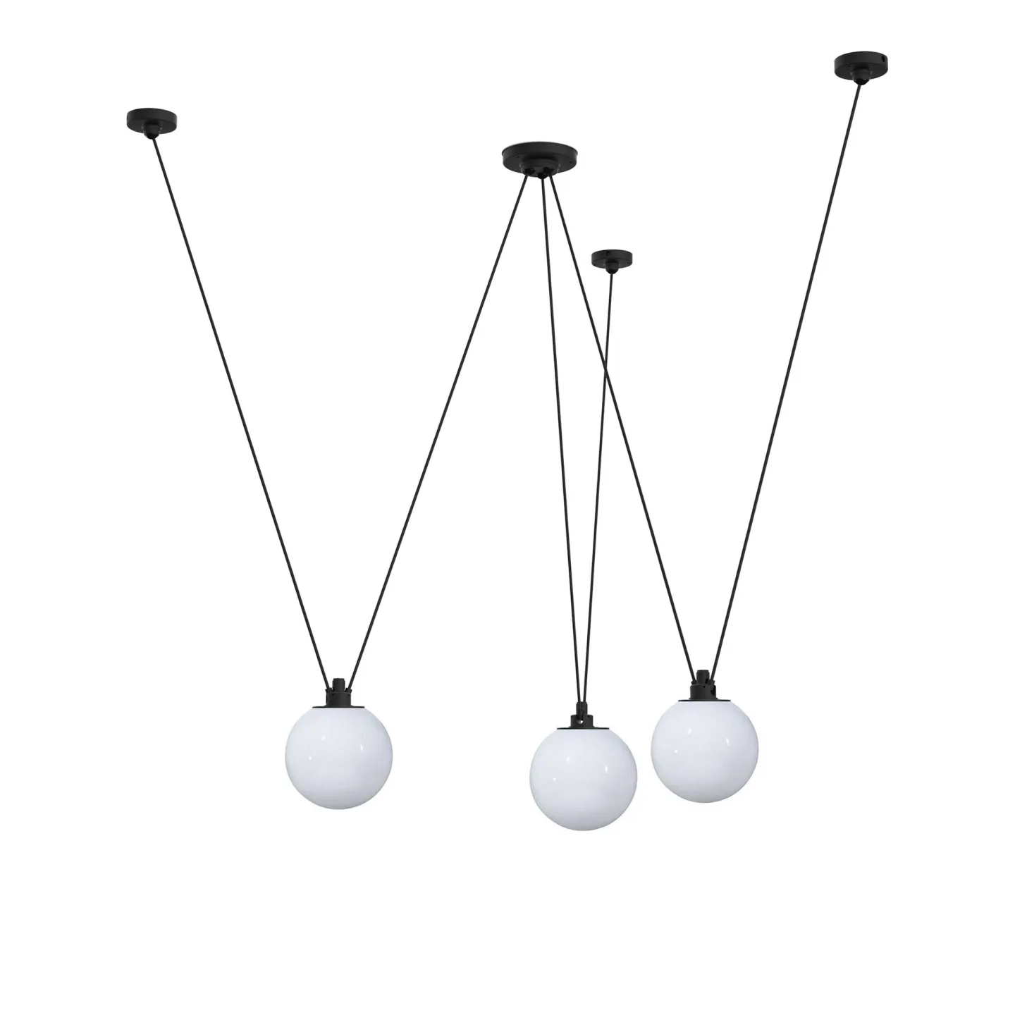 DCWéditions - Les Acrobates De Gras 325 Glass Ball Ø250 - Pendellampor - Bernard-Albin Gras - Transparent