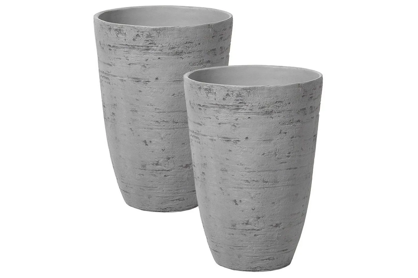 Trädgårdskruka Camia set om 2 Grå, 35x35x50 cm - Grå, 35x35x50 cm