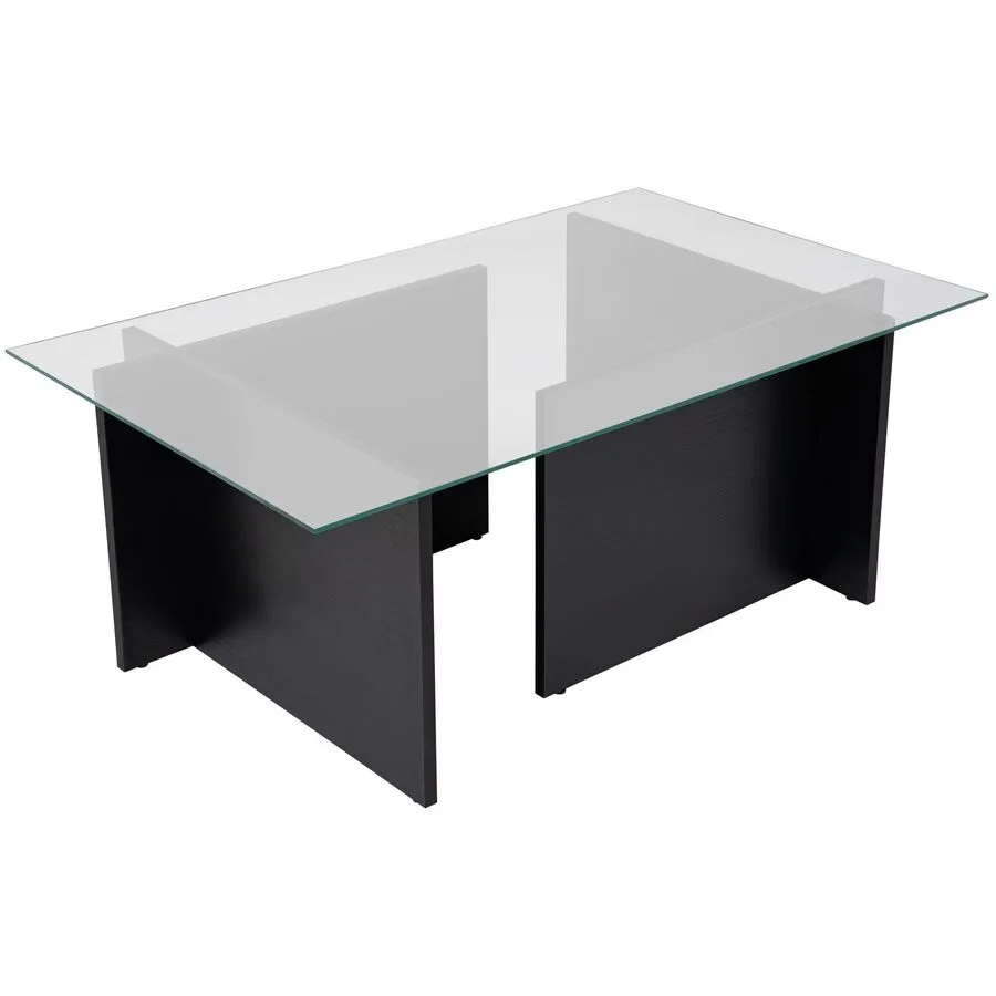 Salontisch Georis schwarz Glas/Holzwerkstoff B 105 H 40 cm