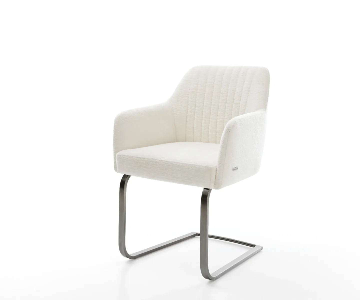 Freischwinger Greg-Flex Bouclé Soft Beige Freischwinger flach Graphit Taschenfederkern