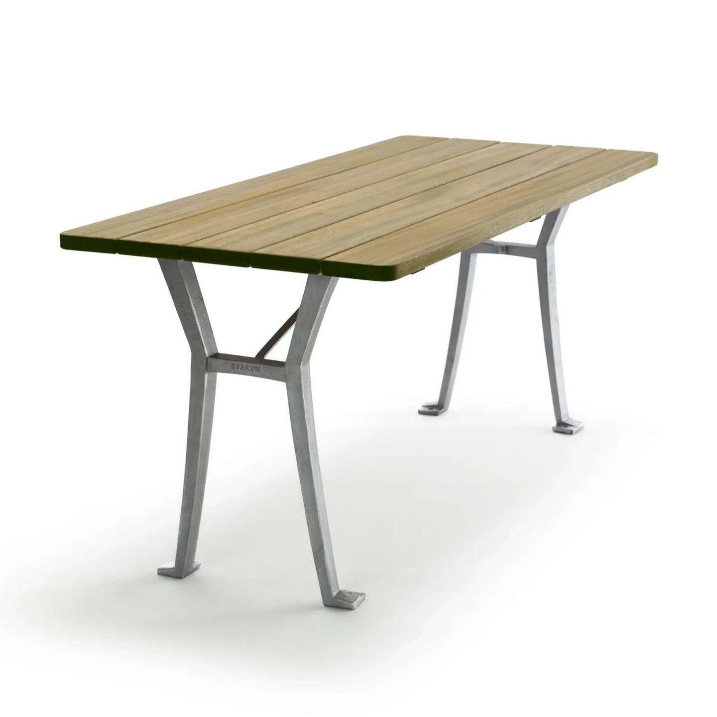 Byarums Bruk - Bord Lessebo - Oljad Ek/Natur - Småbord och sidobord utomhus - Björn Alge - Silver - Metall/Trä