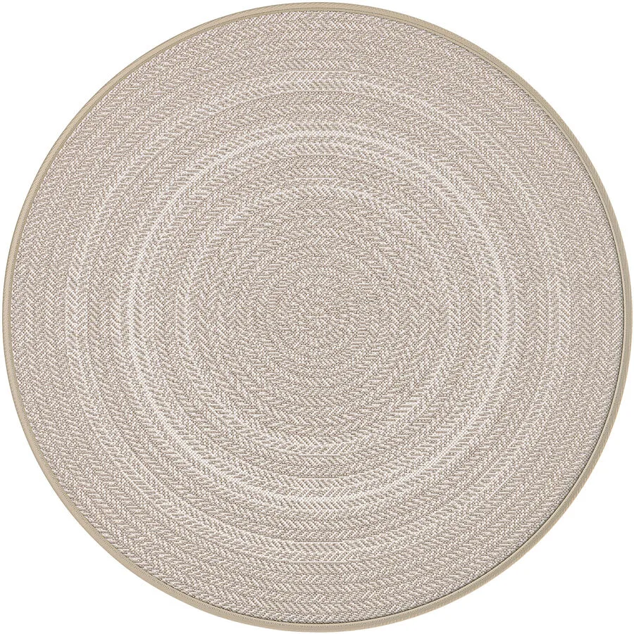 Outdoor-Teppich Essenza beige Einfarbig Polypropylen 120 x 120 cm