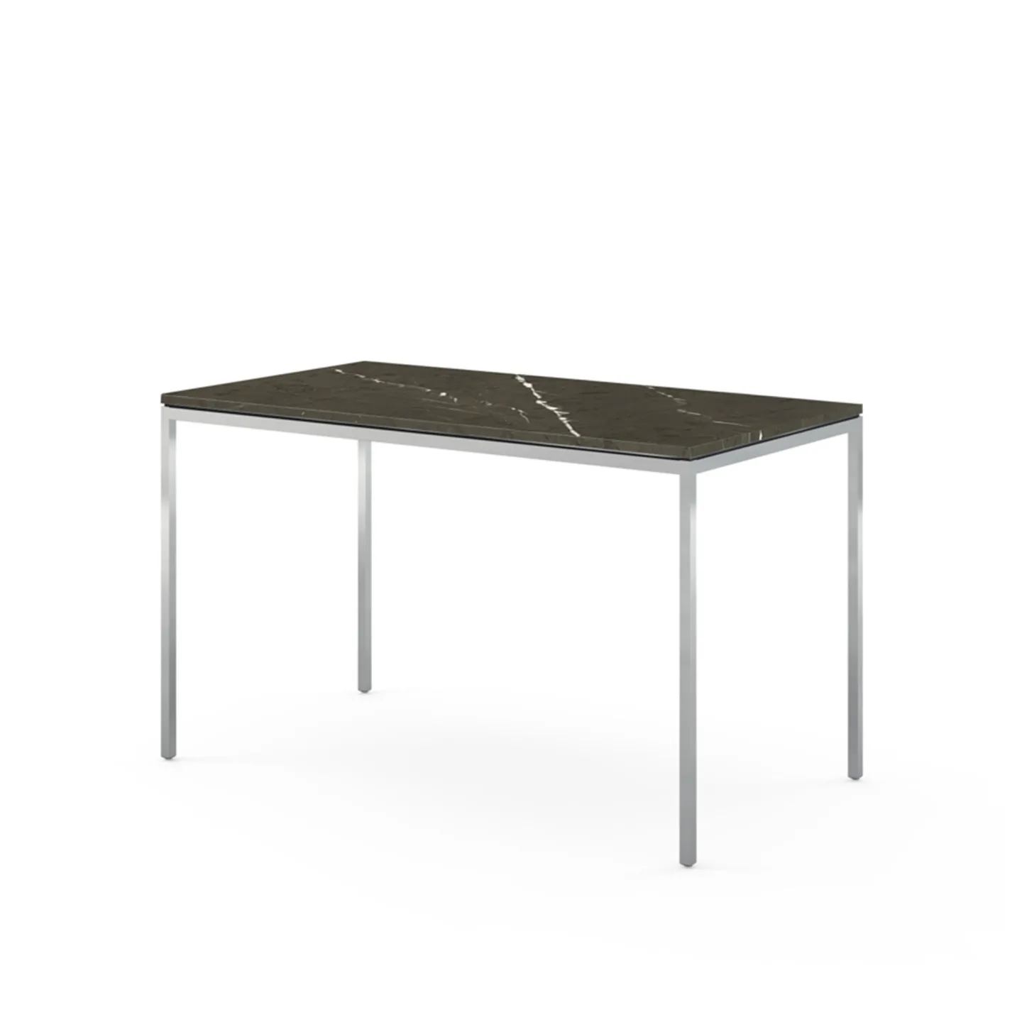 Knoll - Florence Knoll High Table, Rektangulär, 122 x 66 cm, skiva i Svart Marquina marmor - Matbord - Florence Knoll - Svart - Metall/Sten