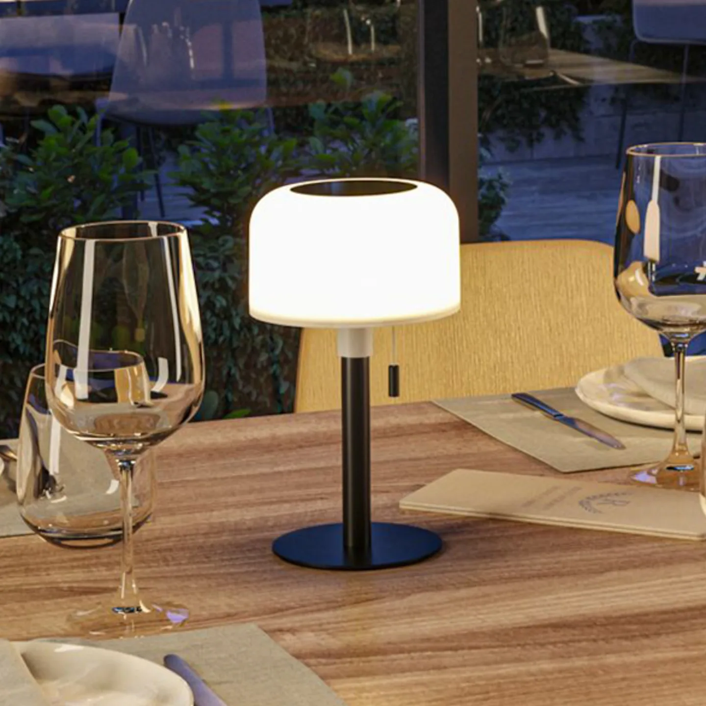 Bartja Solar LED-Akku-Tischlampe, IP44, Schwarz - Paulmann - Wohnzimmer - Modern - Kunststoff - Einflammig