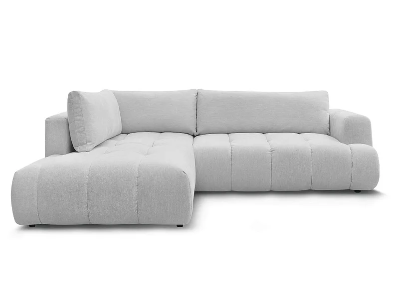 Ecksofa BOBOCHIC FUJI Stoff hellgrau