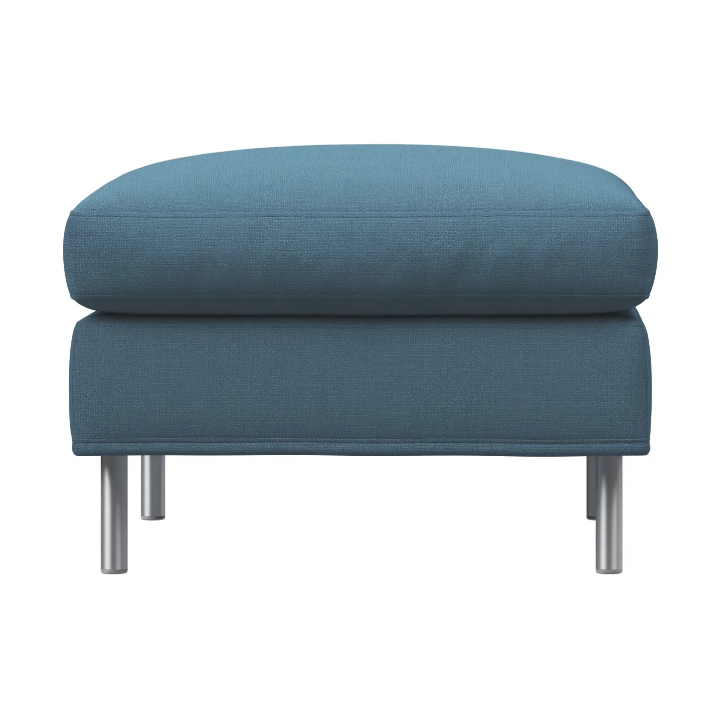 Fogia Alex Fußhocker large Stoff Hiro Light Blue-aluminiumbeine