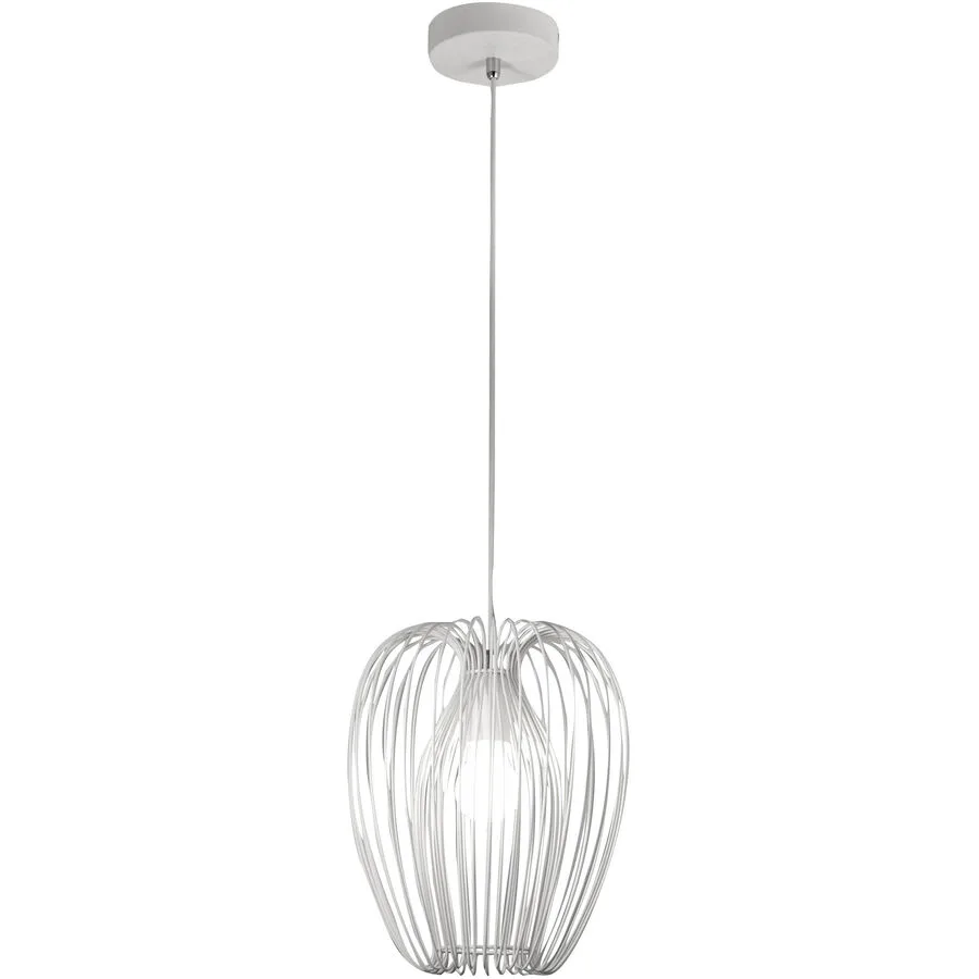 Pendellampe Aruna Weiss Metall 25 cm 200 cm