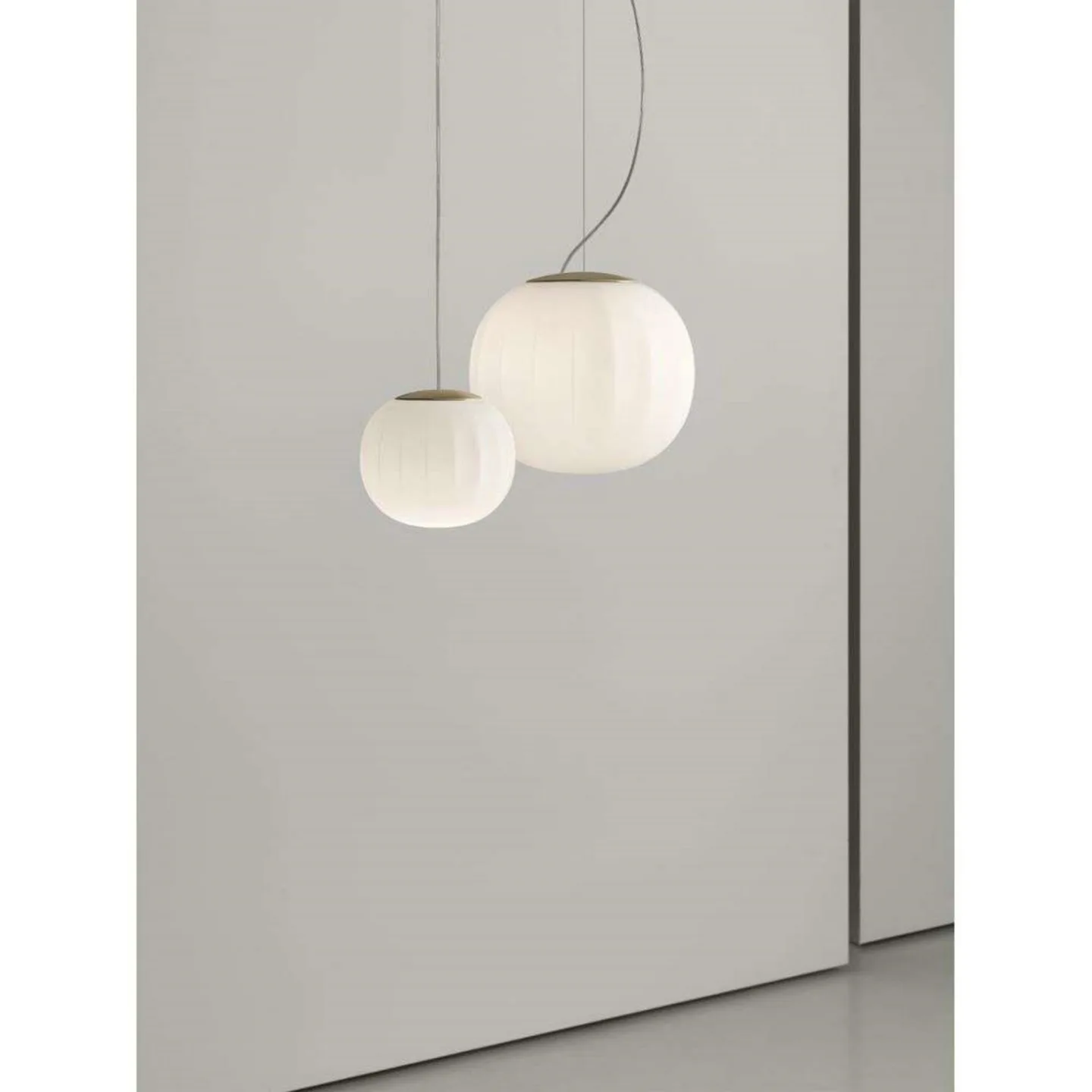 Lita Pendelleuchte Ø18 Brass - Luceplan - Wohnzimmer - Glas