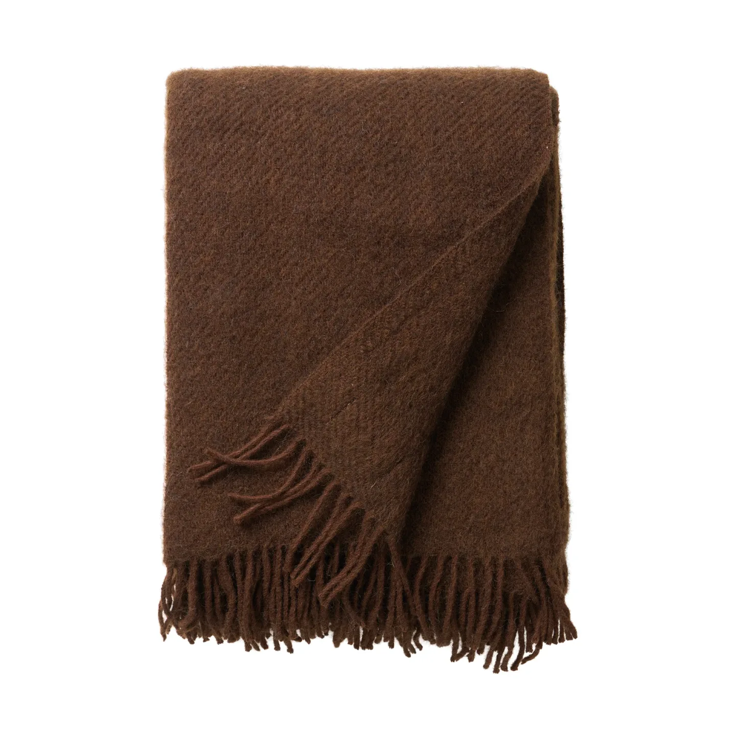 Klippan Yllefabrik Gotland Wolldecke 130 x 200cm Brown