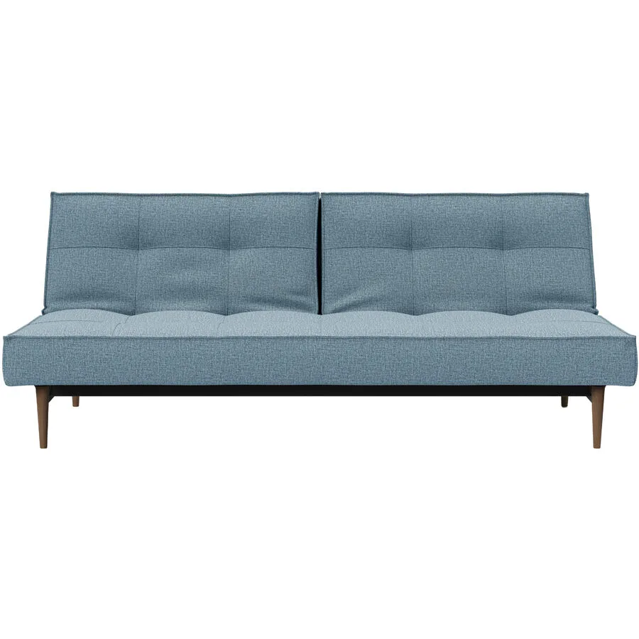 Bettsofa Split hellblau Stoff B 210 T 91 cm Klappbar