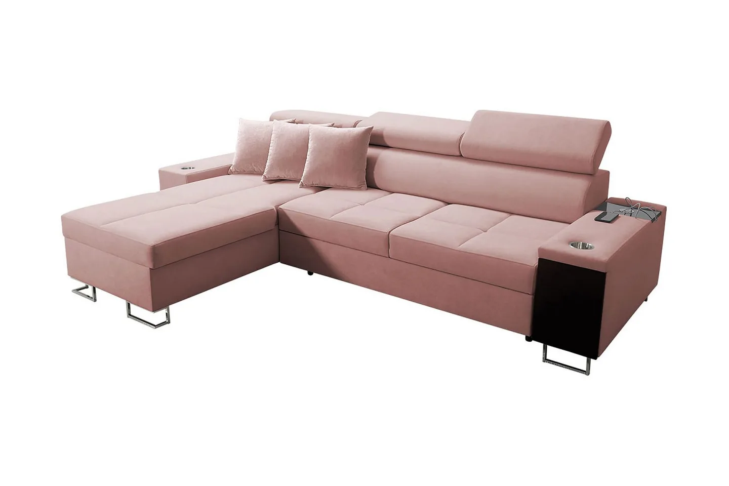 Morenia 3-sits Bäddsoffa Höger - Rosa