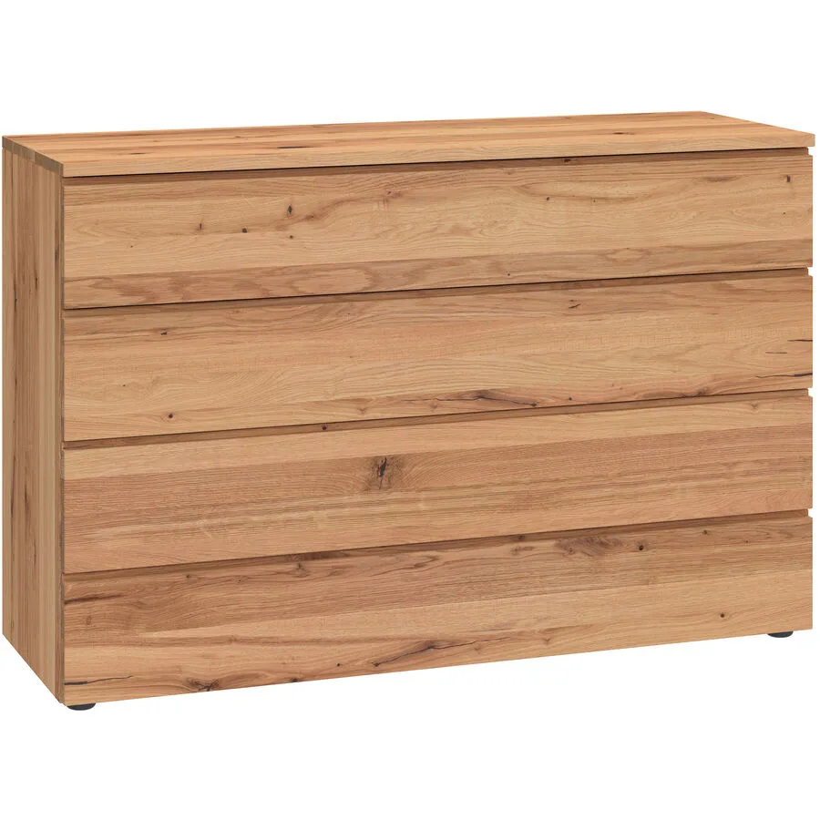 Kommode Holz Werk Natur Wildeiche Massivholz B 120 H 81 cm