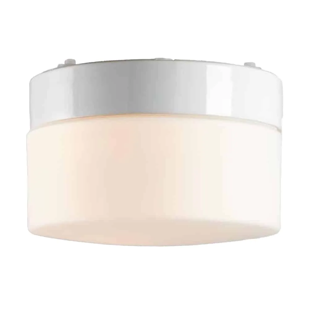Opus 200 Bastu 140mm Porslinsarmatur Rak Vit med opalglas