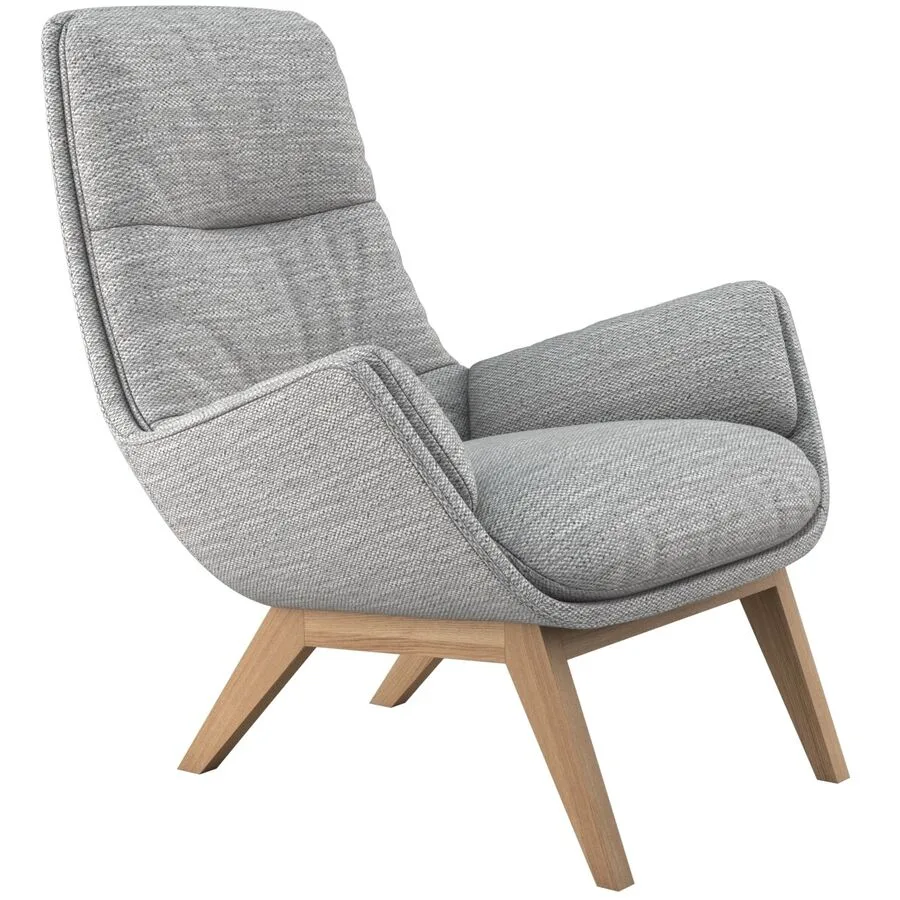 Sessel Halani Light Grey Stoff B 93 T 84 H 95 cm