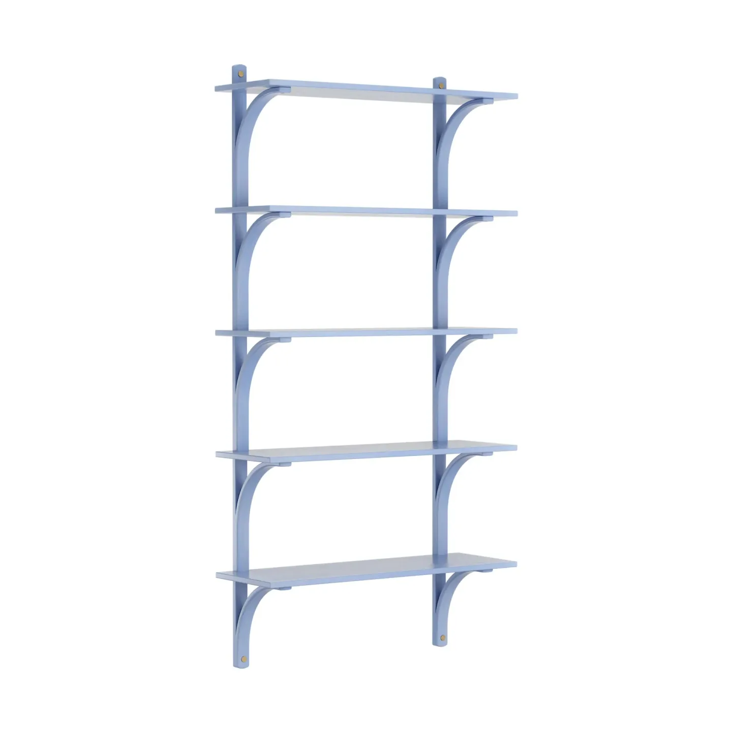 Swedese Levi hylla 5 hyllplan ILKE Blue-mässing, 90 cm