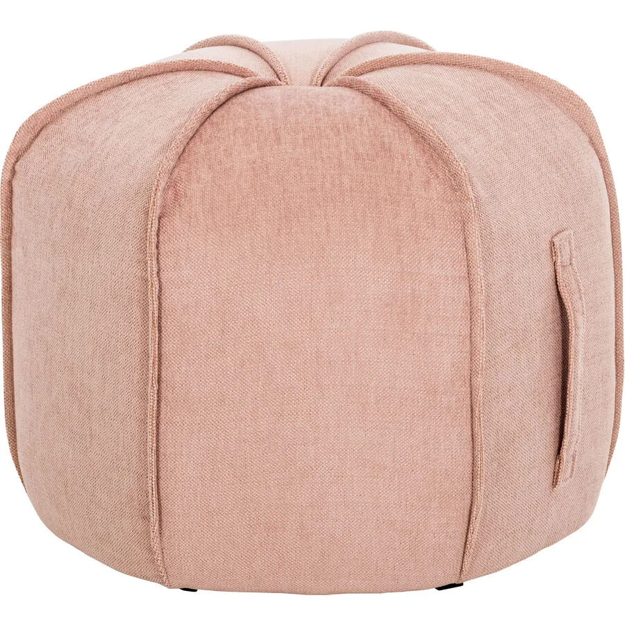 Hocker Oliver Hellrosa Stoff H 39 B 48 cm