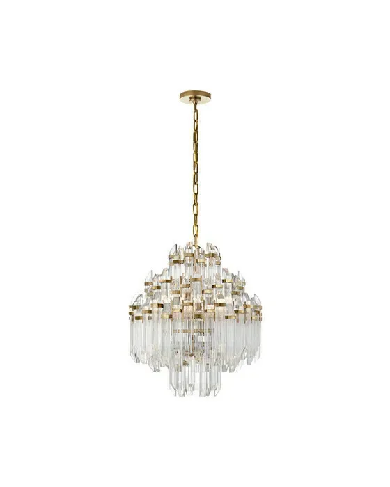 Adele Four Tier Waterfall Chandelier Antique Brass
