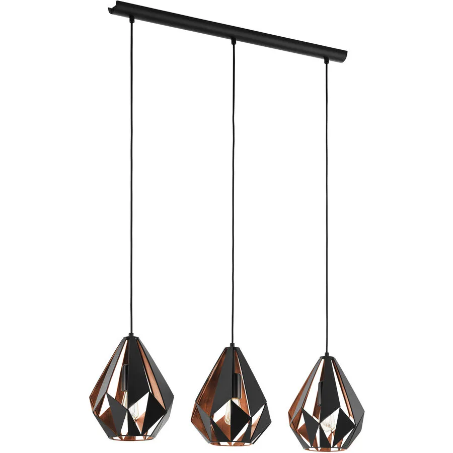 Eglo Pendellampe Carlton 1 Schwarz Stahl 81 cm 110 cm - LED