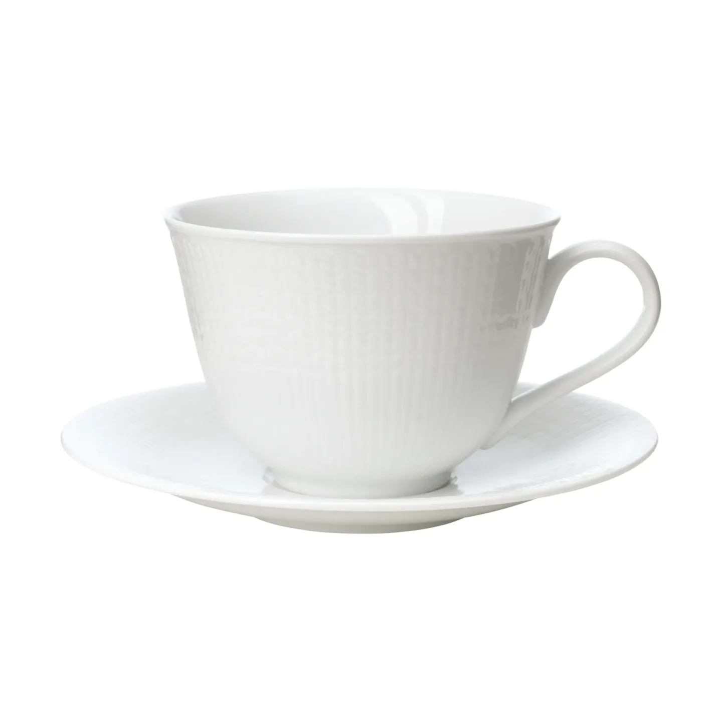 Rörstrand Swedish Grace Tasse mit Untertasse 45 cl Schnee