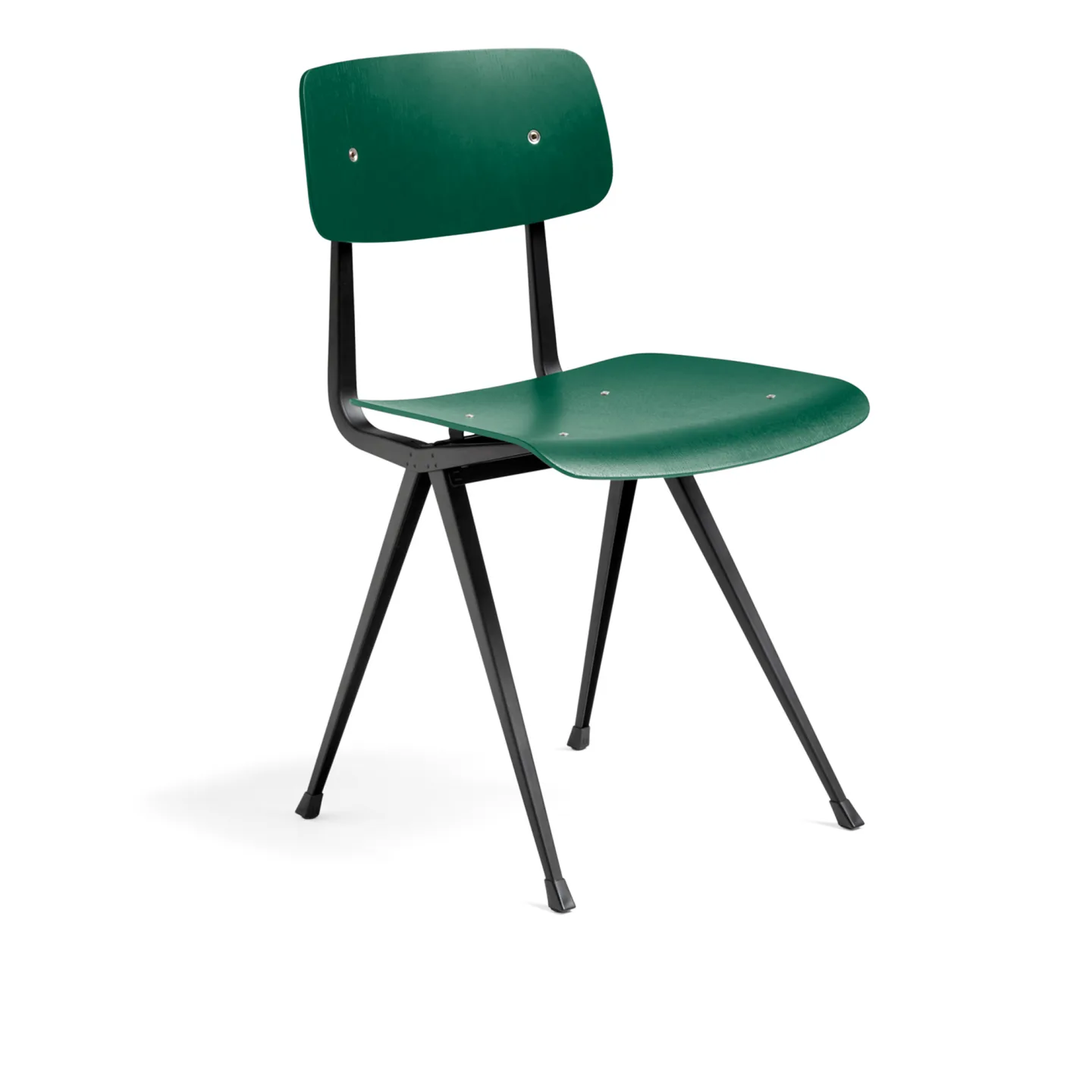 HAY - Result Chair, Black base, Forest green - Matstolar - Friso Kramer,Wim Rietveld