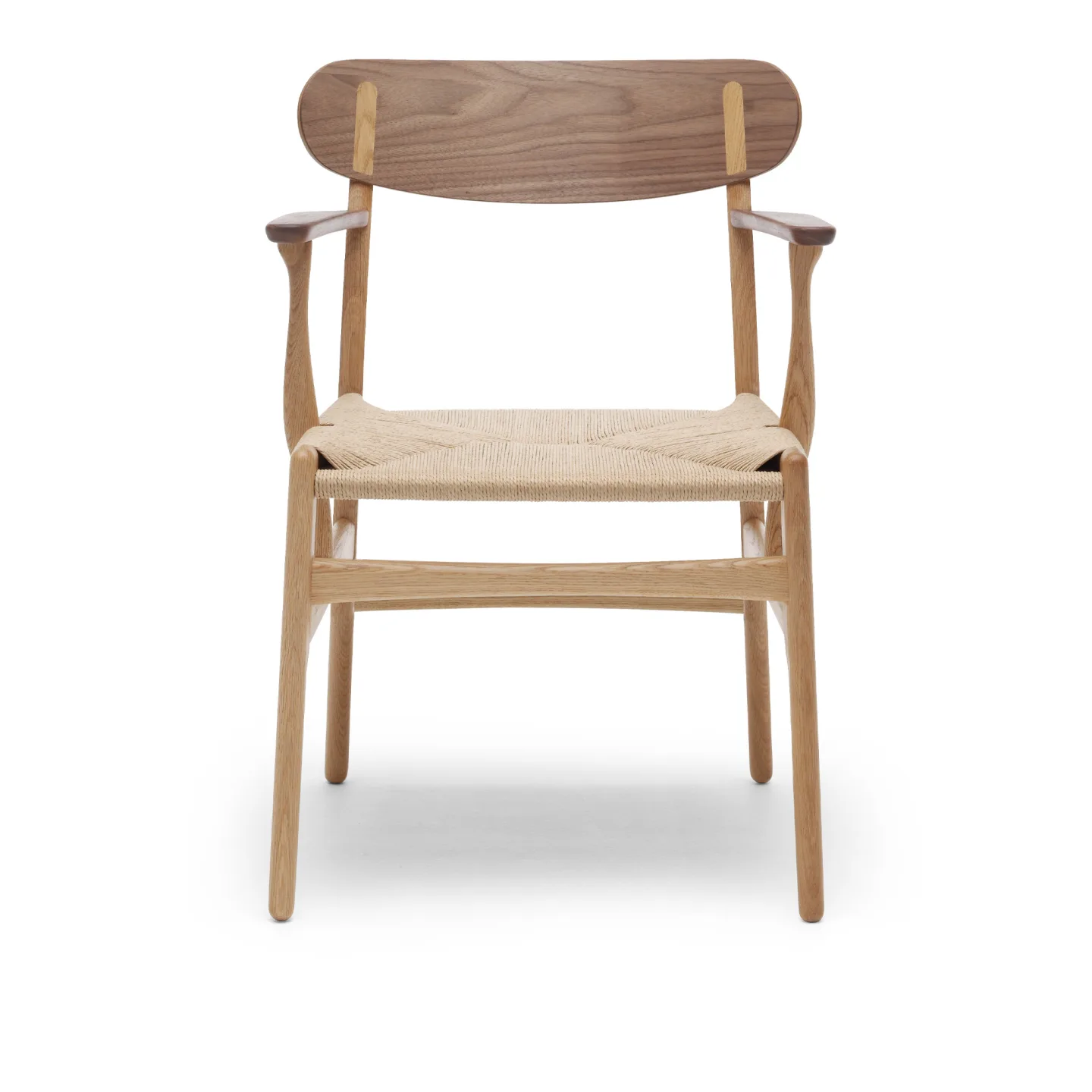 Carl Hansen - CH26, Ek/Valnöt, Naturflätat papperssnöre - Matstolar - Hans J. Wegner - Träfärgad - Trä