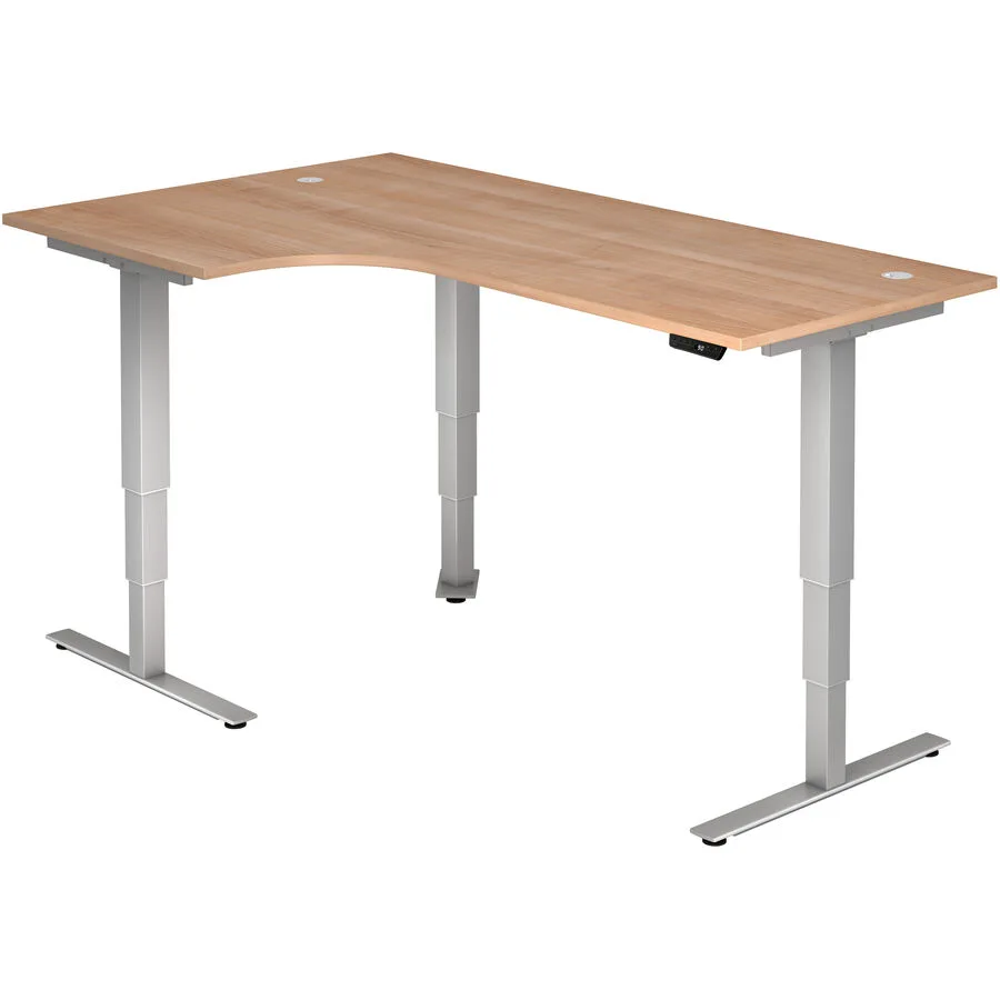 Schreibtisch Office nussbaum Holzwerkstoff Höhenverstellbar B 200 T 120 cm