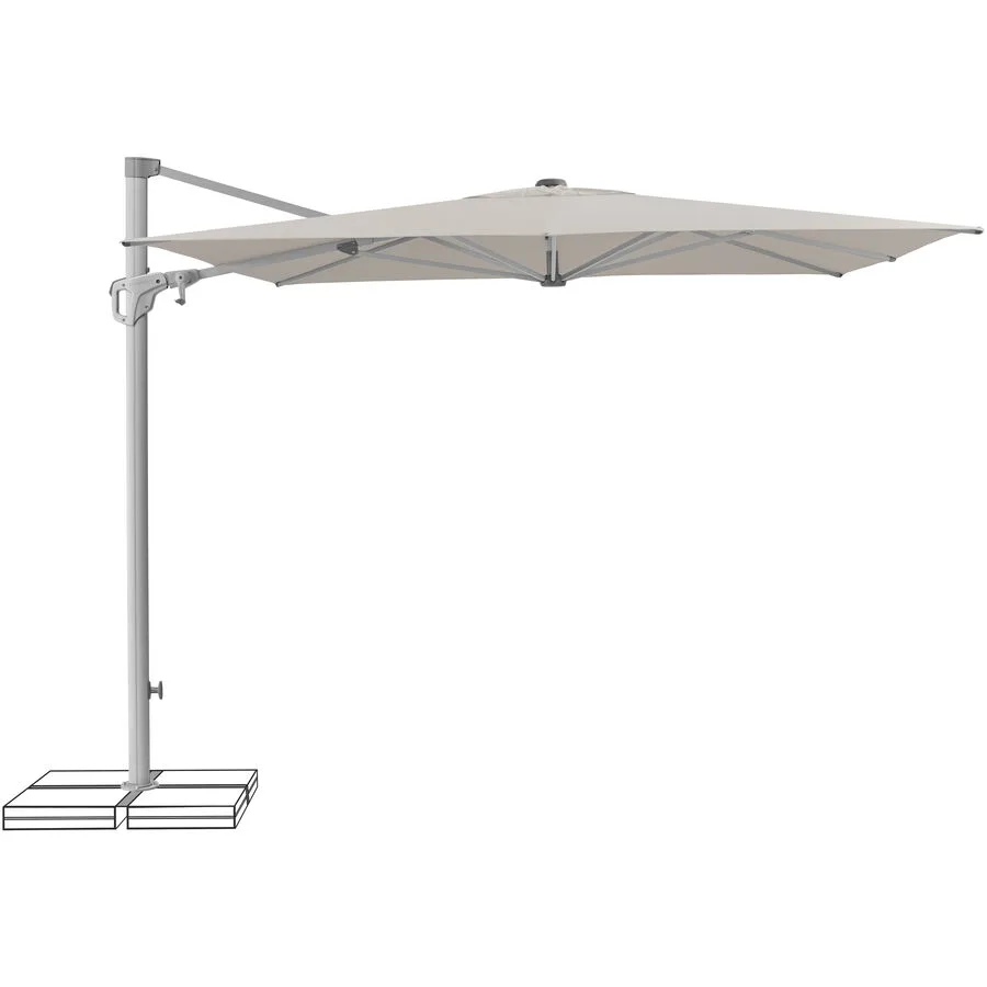 Suncomfort BY GLATZ Sonnenschirm Familyflex steingrau Polyester B 250 T 250 cm