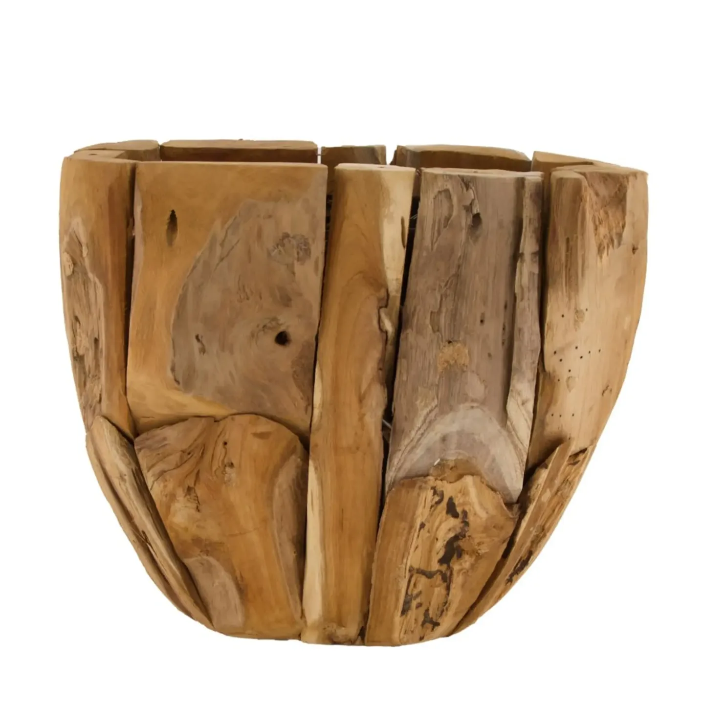 Decofinder Pflanzgefäss Teakholz H: 25 cm | Schubiger Möbel