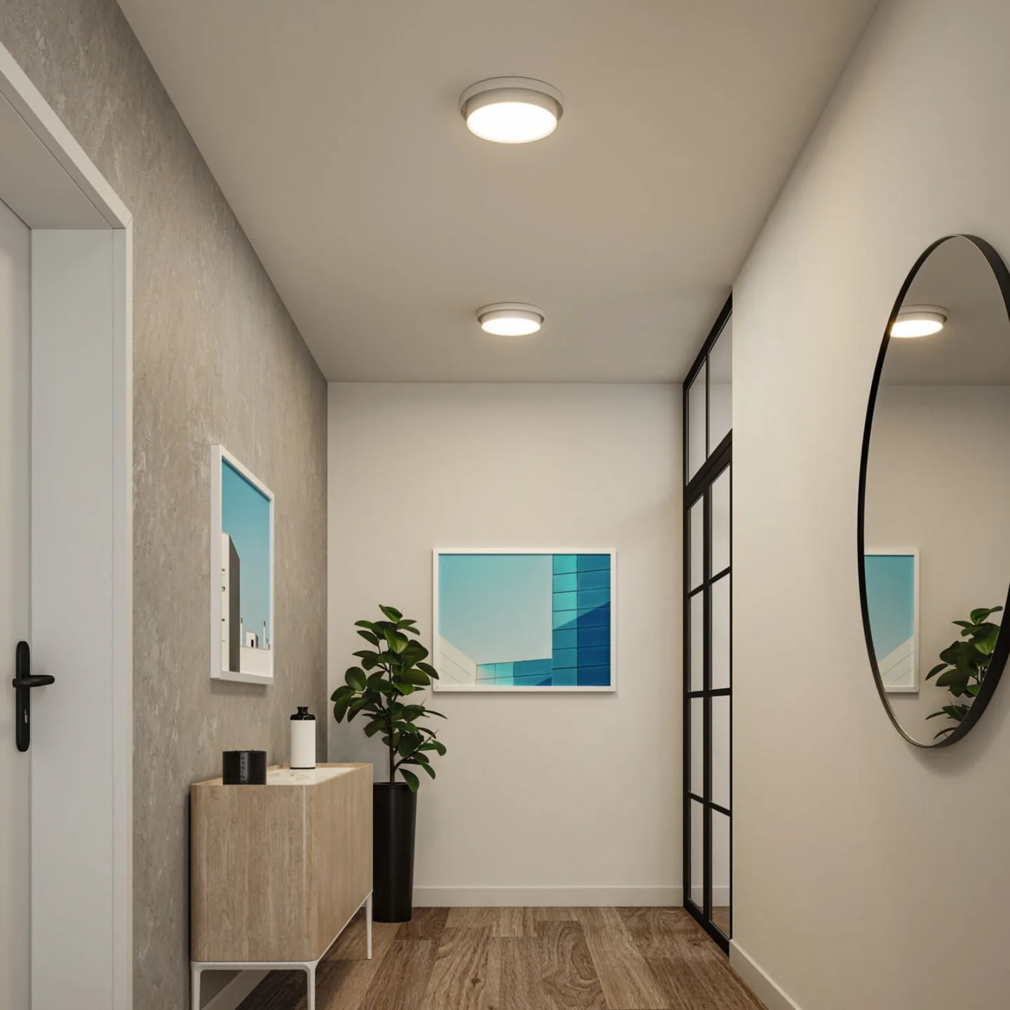 Malik LED Deckenleuchte 3-step Dim. Weiß - Paulmann - Wohnzimmer - Modern - Kunststoff - Bündig