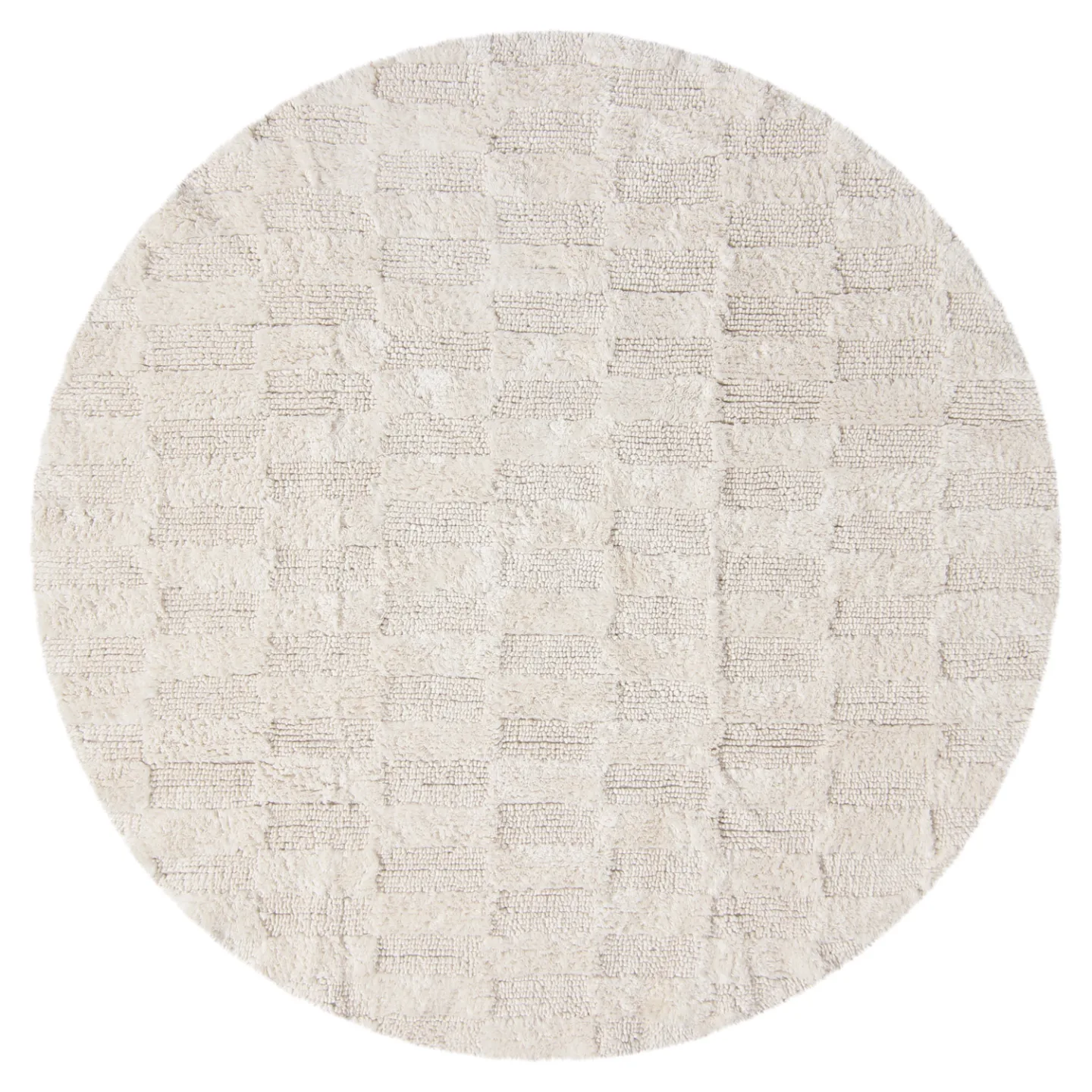 Rund baderomsmatte - Bevin (off-white) (Størrelse: Ø 65 cm)
