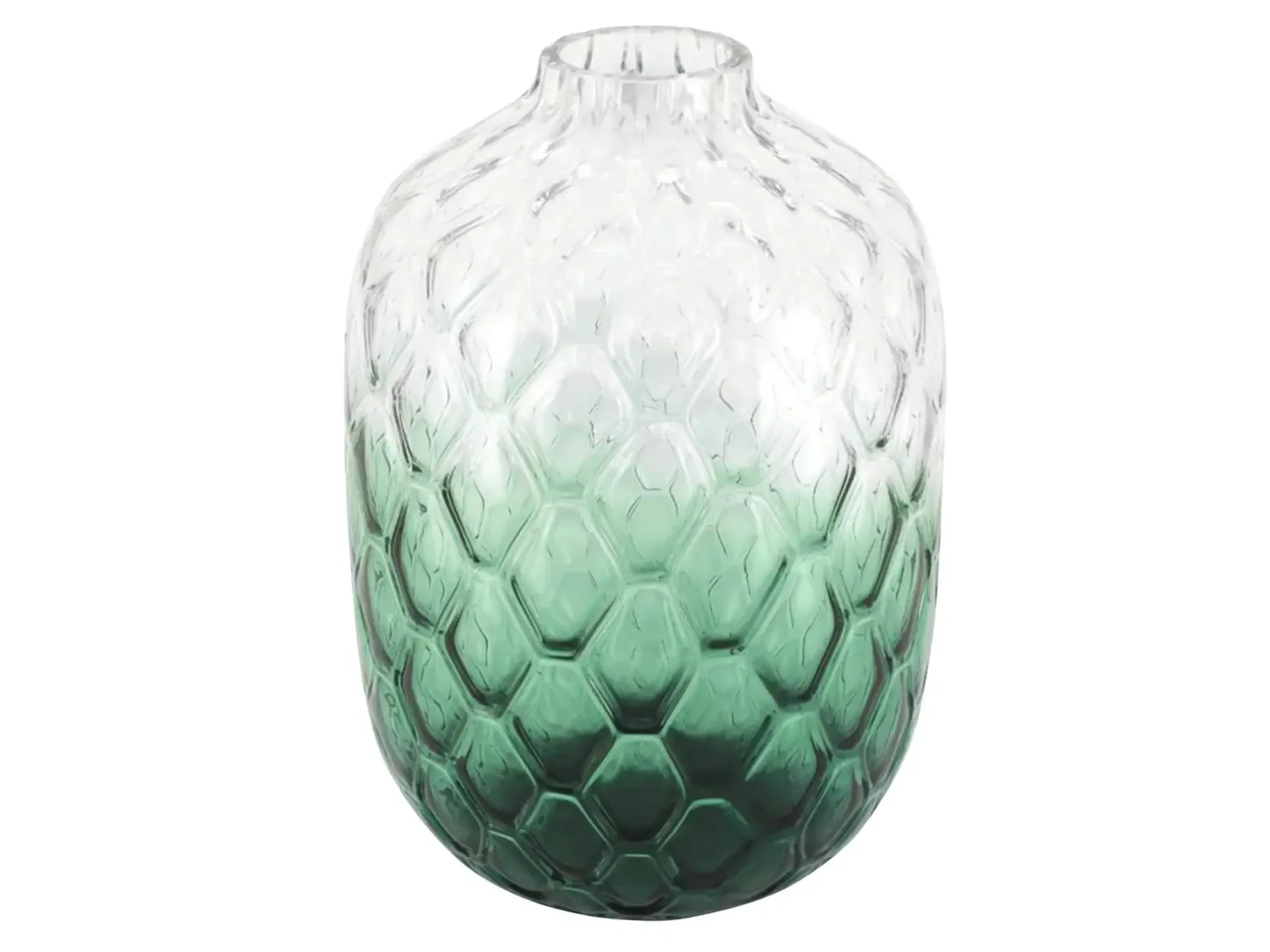 Abhika Vase Klarglas mit Grünem Verlauf H: 11 cm | Schubiger Möbel