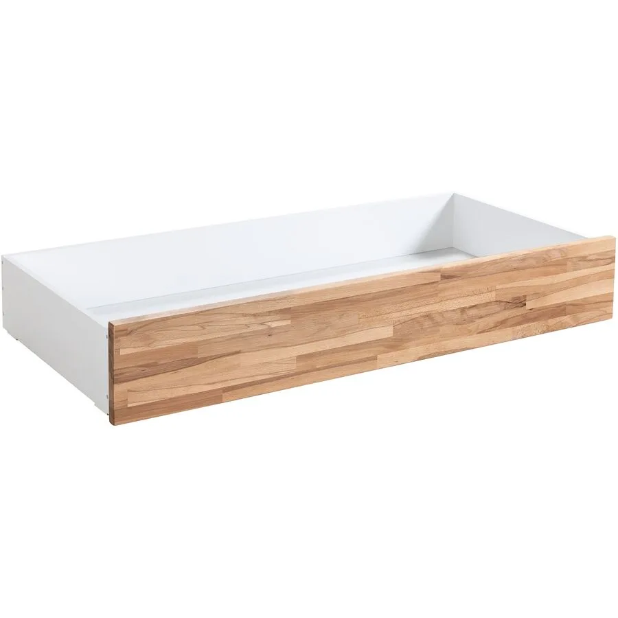 Hasena Bettschubkasten Roll-Box Kernbuche/Weiss Kernbuche/MDF Massivholz B 137 T 67 cm