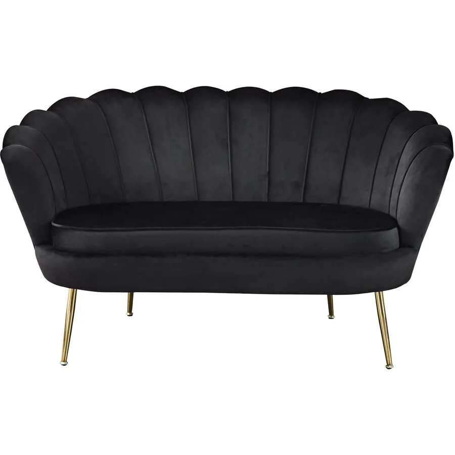 Sofa Pedro Ohne Samt schwarz B 136 T 76 cm