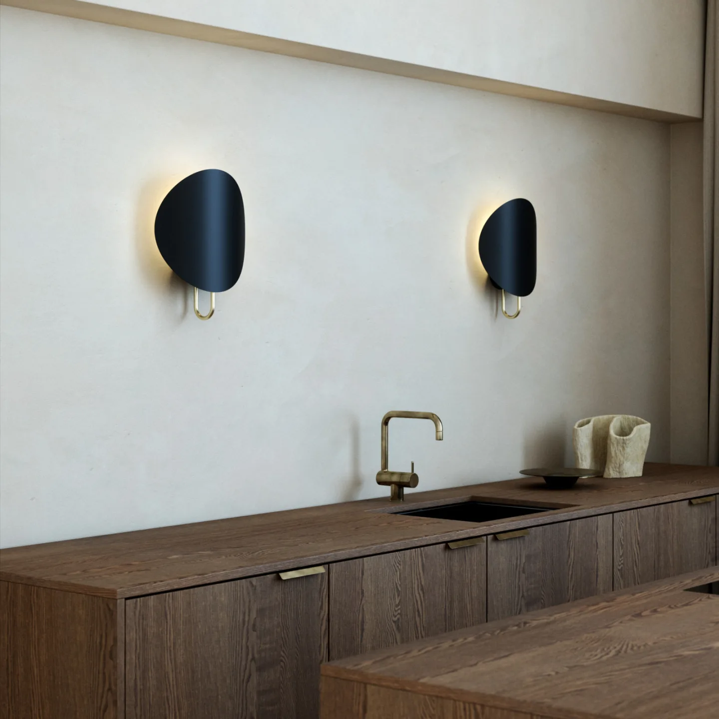 Spargo vägglampa svart/mässing - DFTP DFTP by Nordlux - Hall - Design - Metall - Rund