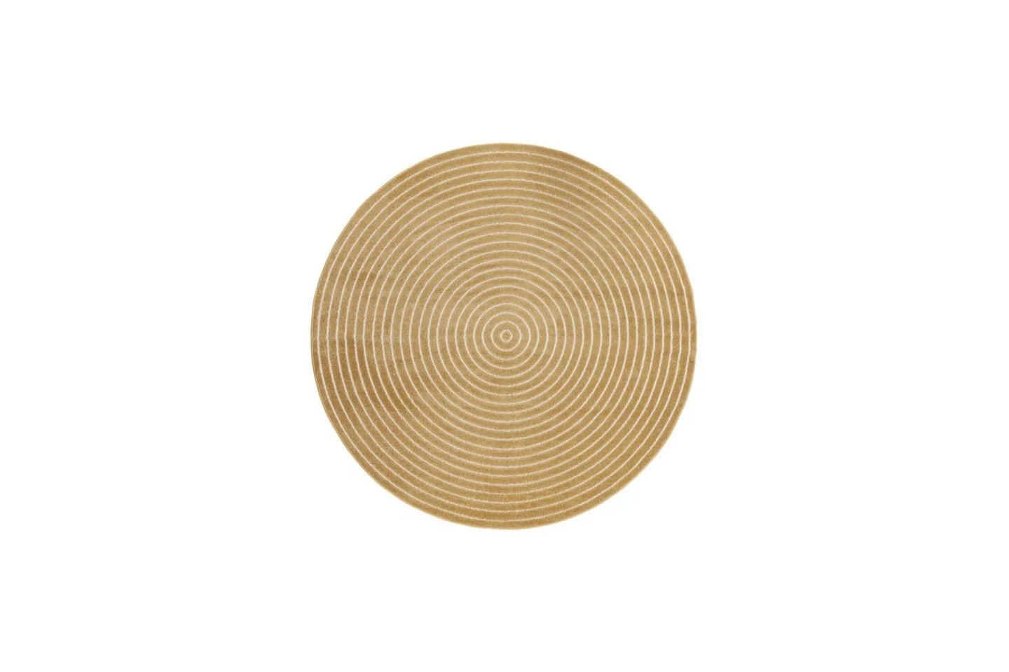 Wiltonmatta Hawaii Circle 200x200 cm, Gul - 200x200 cm, Gul