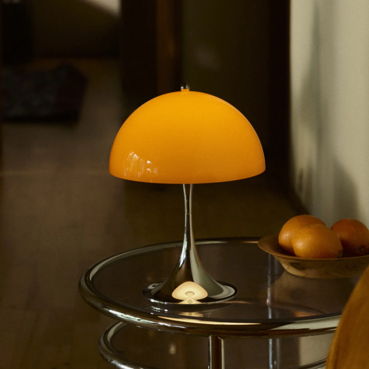 Panthella 250 Portable Original, opal-orange - Louis Poulsen - Terrasse - Design - Kunststoff - Rund