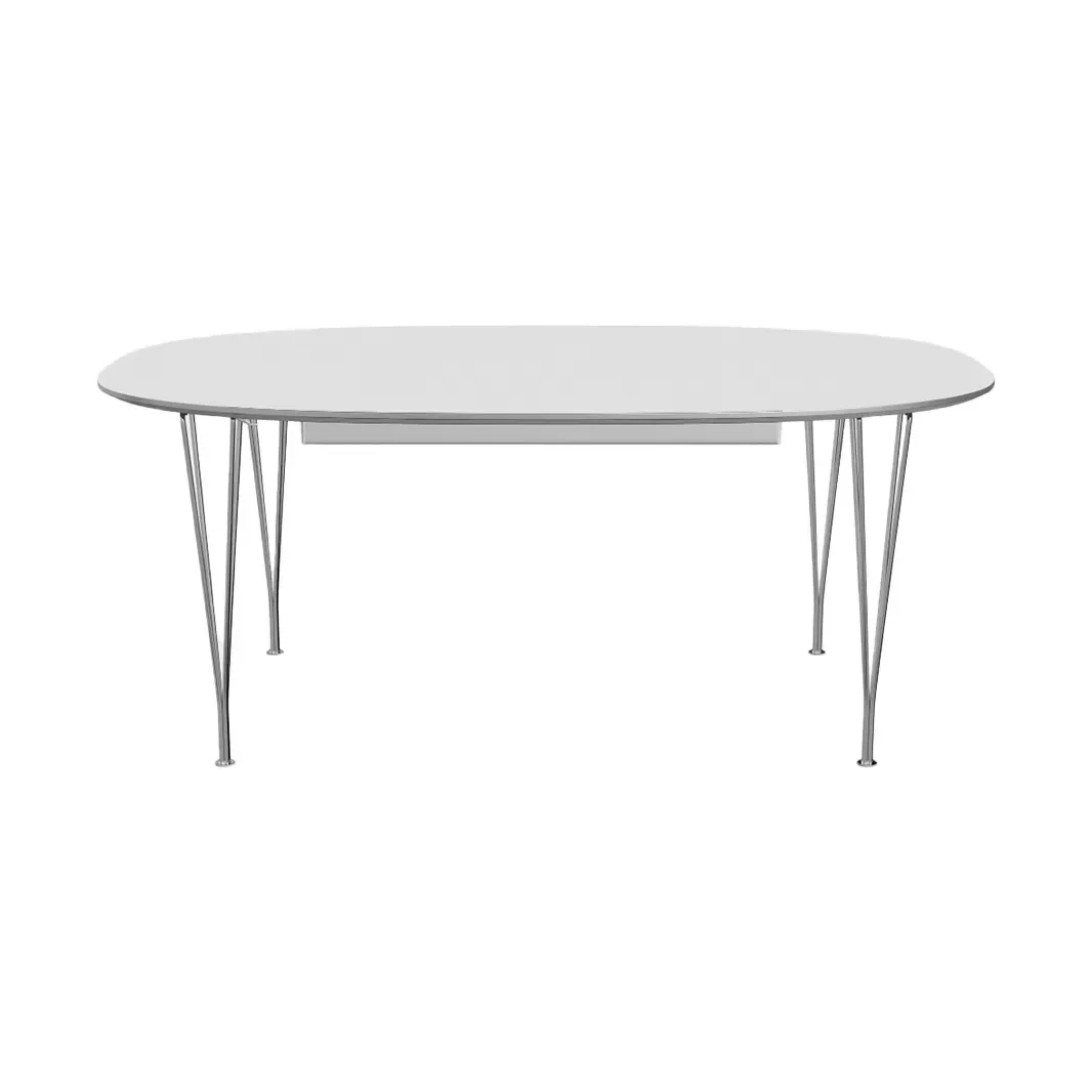 Fritz Hansen Superellips B620 matbord 170-270x100 cm White laminate-chrome