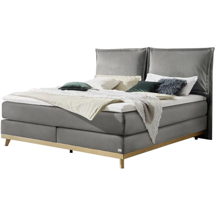 Hasena Boxspringbett Imelda stahl Stoff 180 x 200 cm